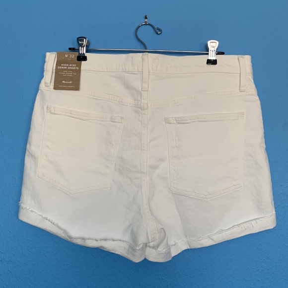 Madewell High-Rise Denim Shorts in Tile White Size 32 - Picture 2 of 9